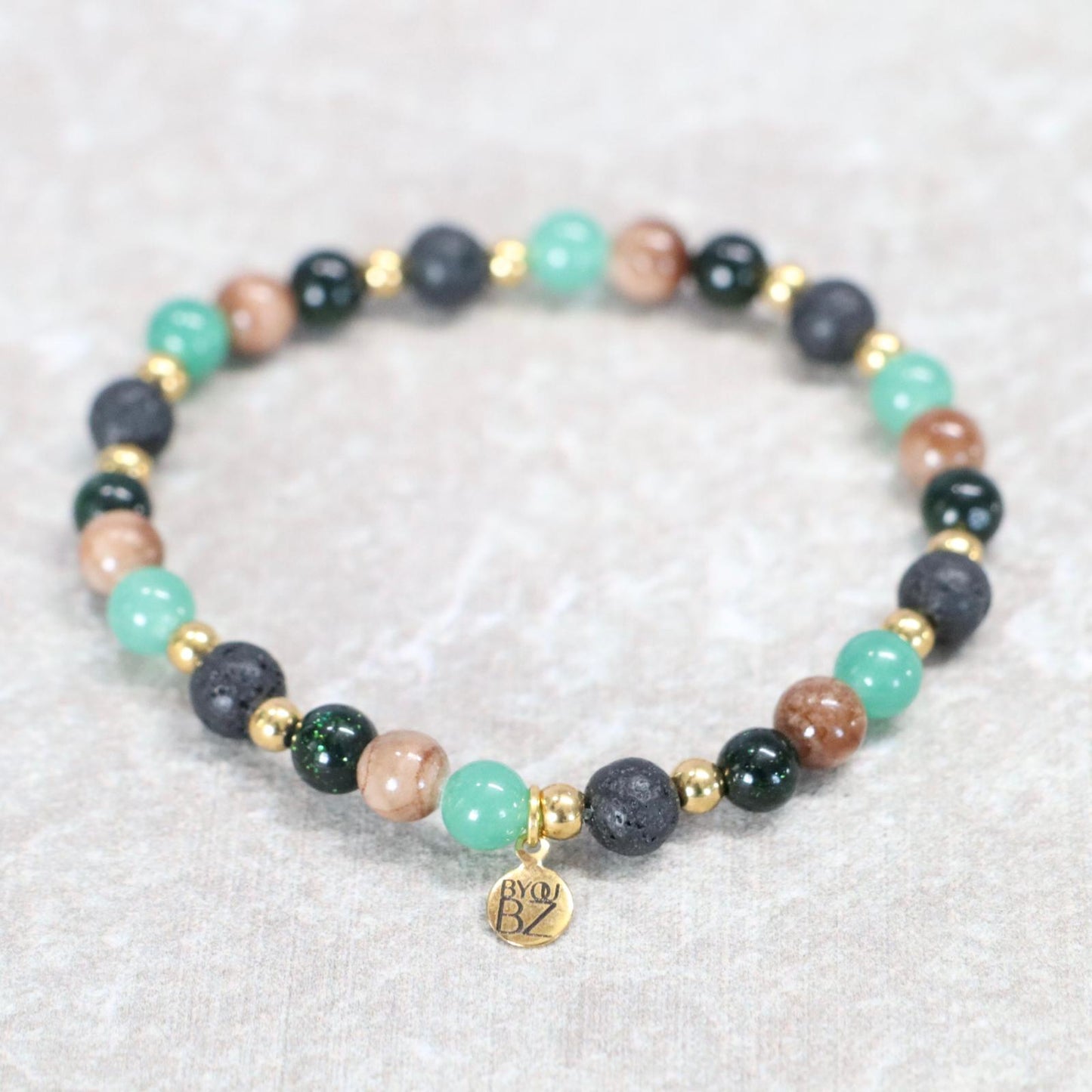 FOREST UBUD | Natuursteen armband mix | 6mm | Normal Fit