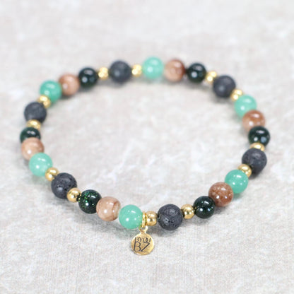 FOREST UBUD | Natuursteen armband mix | 6mm | Normal Fit