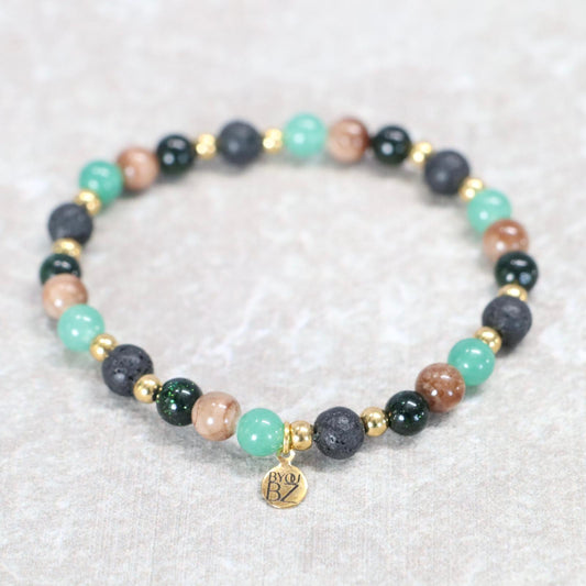 FOREST UBUD | Natuursteen armband mix | 6mm | Normal Fit