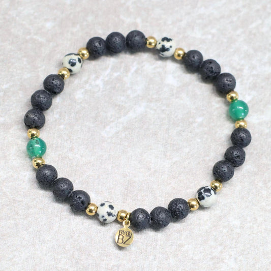 VERDE VALPARAÍSO | Natuursteen armband mix | 6mm | Normal Fit