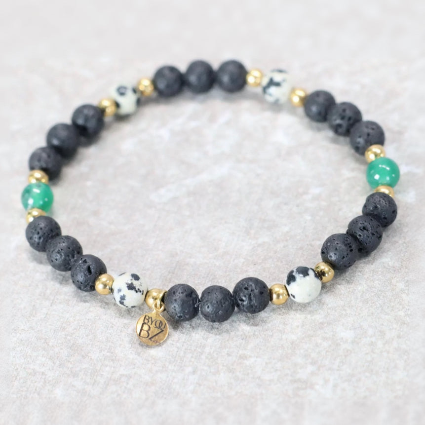 VERDE VALPARAÍSO | Natuursteen armband mix | 6mm | Normal Fit