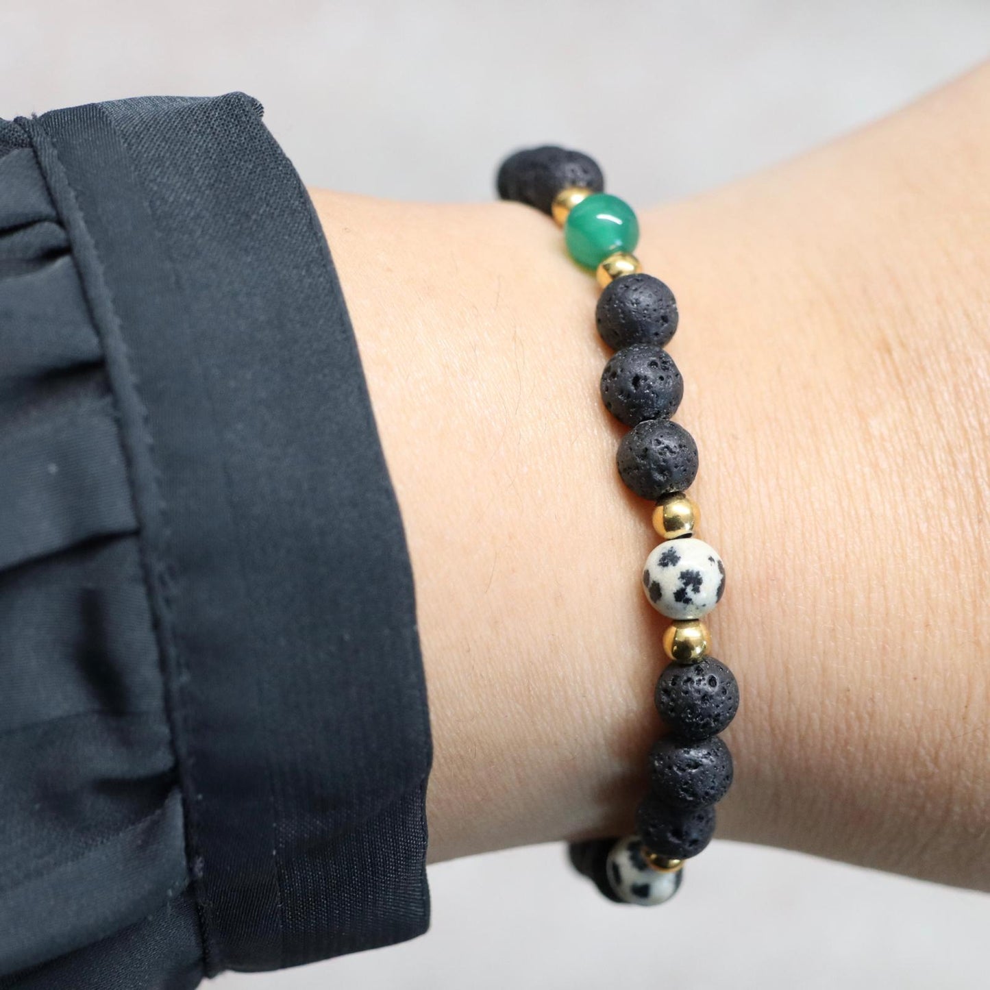 VERDE VALPARAÍSO | Natuursteen armband mix | 6mm | Normal Fit