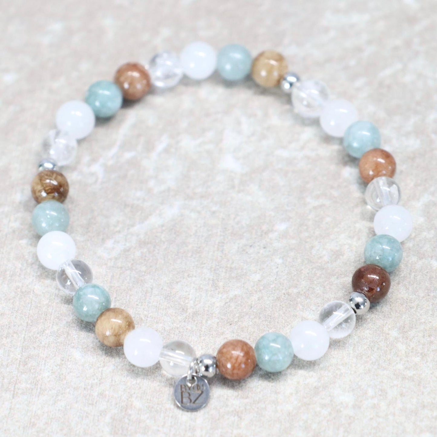 ALGARVE BREEZE | Natuursteen armband mix | 6mm | Normal Fit