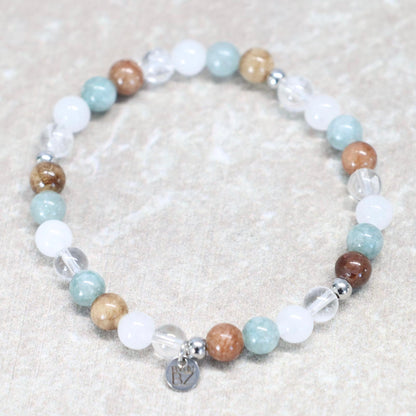 ALGARVE BREEZE | Natuursteen armband mix | 6mm | Normal Fit