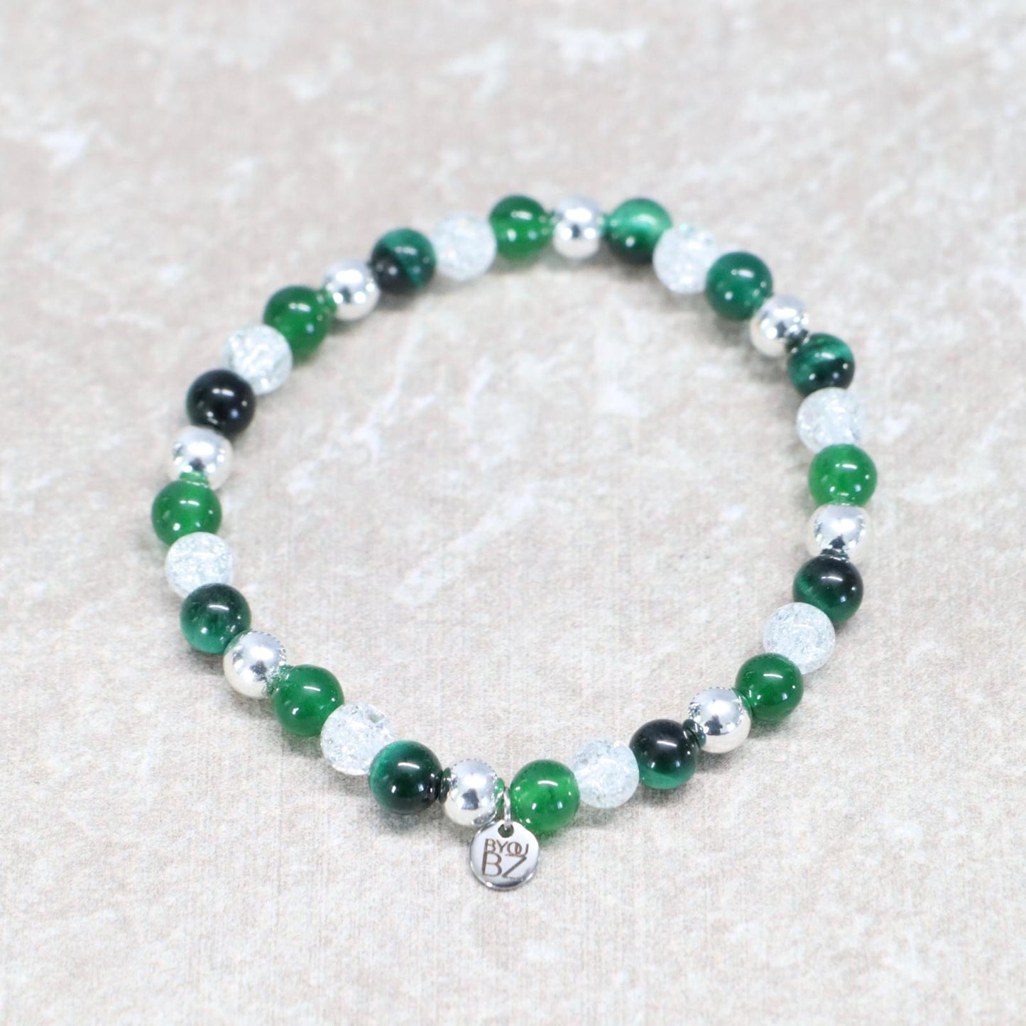 EMERALD WICKLOW | Natuursteen armband mix | 6mm | Normal Fit