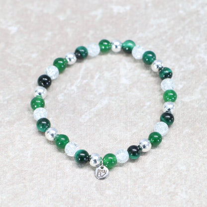 EMERALD WICKLOW | Natuursteen armband mix | 6mm | Normal Fit