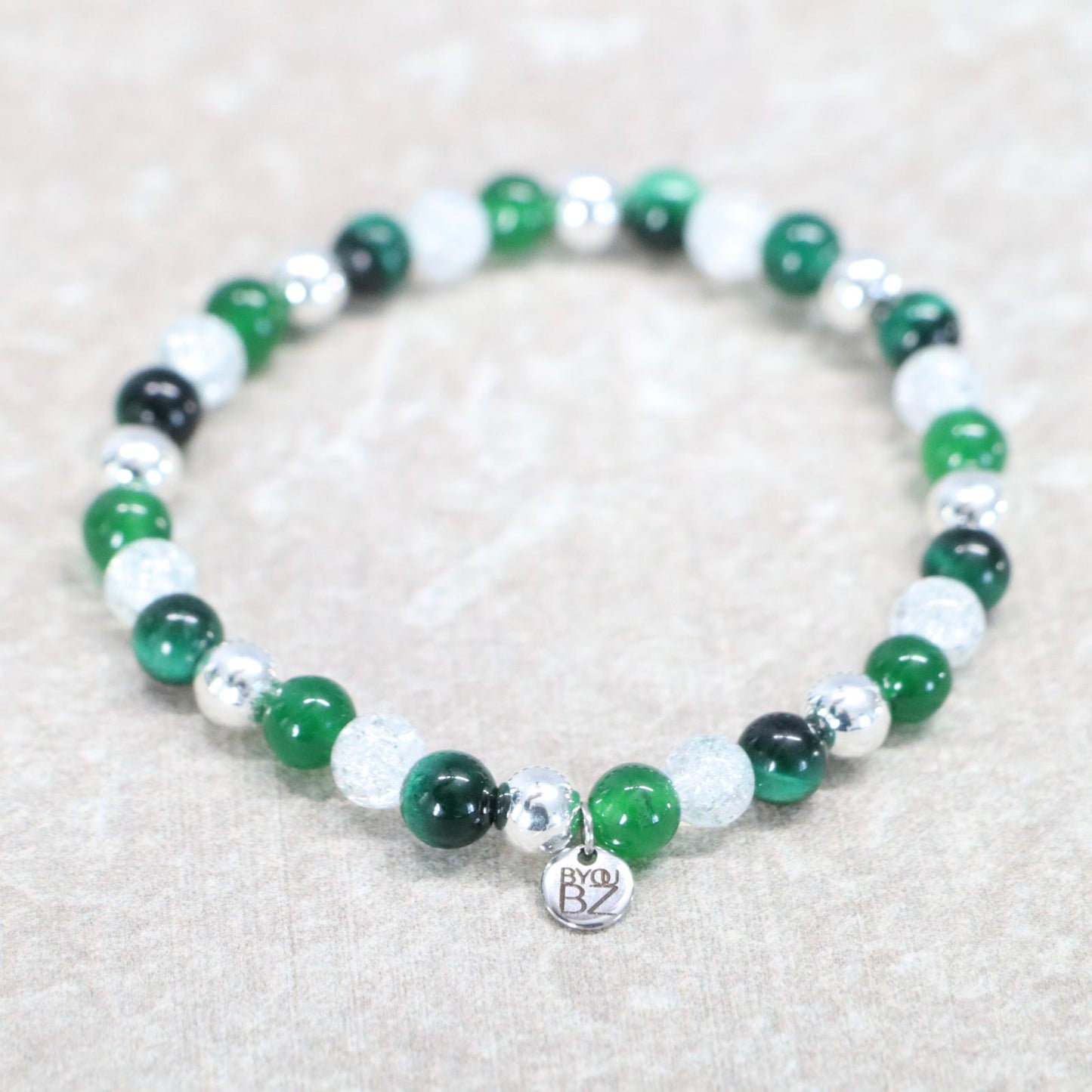 EMERALD WICKLOW | Natuursteen armband mix | 6mm | Normal Fit