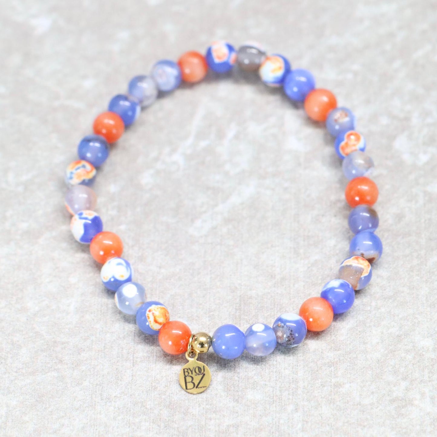 SUNSET CORAL | Chalcedoon & jaspis armband | 6mm | Normal Fit