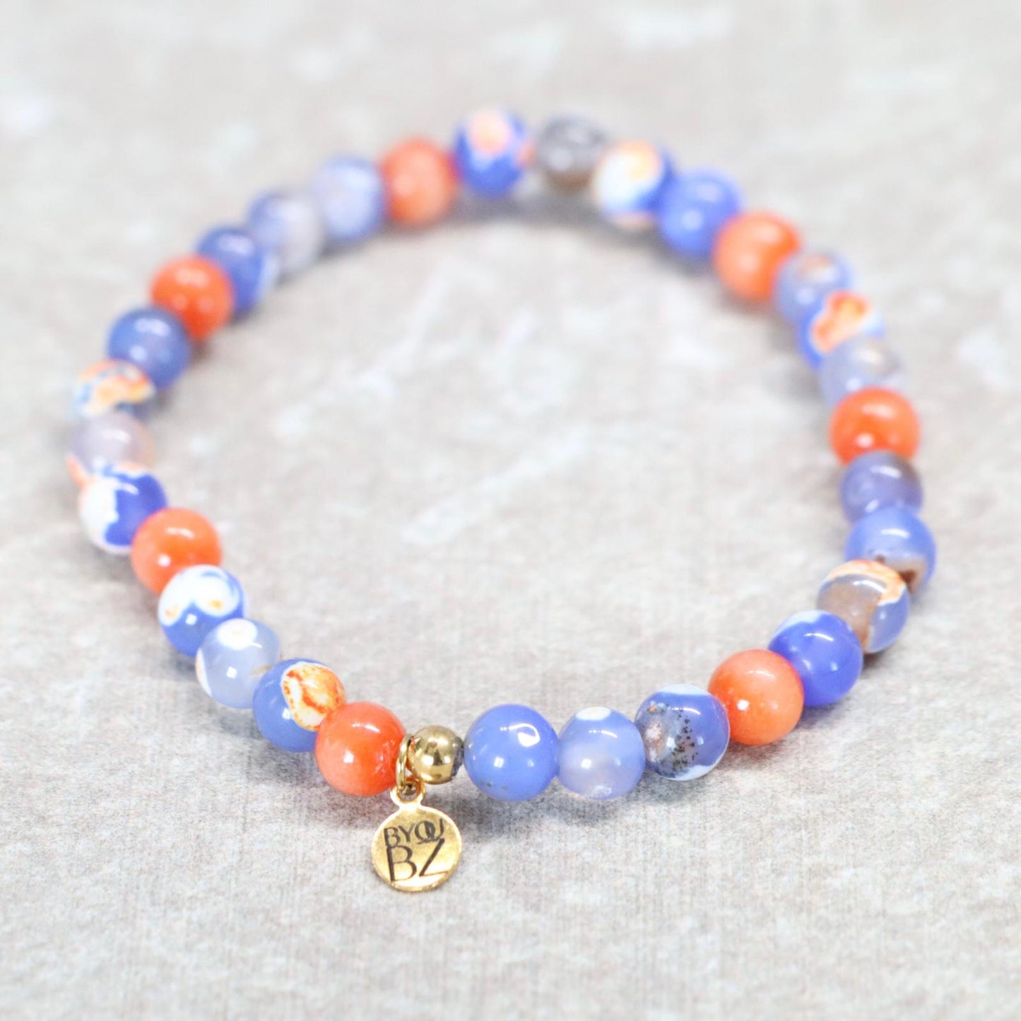 SUNSET CORAL | Chalcedoon & jaspis armband | 6mm | Normal Fit
