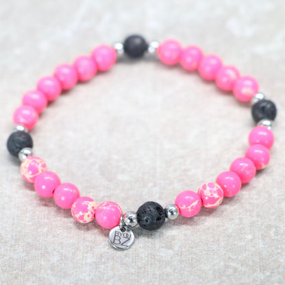 JOY VIVID TOKYO | Howliet & lavasteen armband | 6mm | Normal Fit