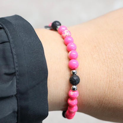 JOY VIVID TOKYO | Howliet & lavasteen armband | 6mm | Normal Fit