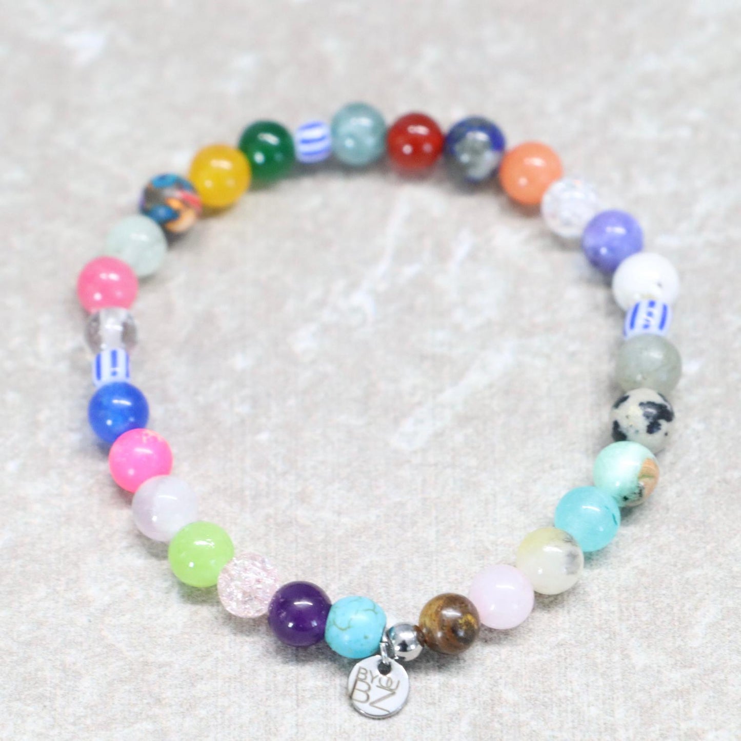 COSTA RICA PURE VIDA | Natuursteen armband mix | 6mm | Normal Fit