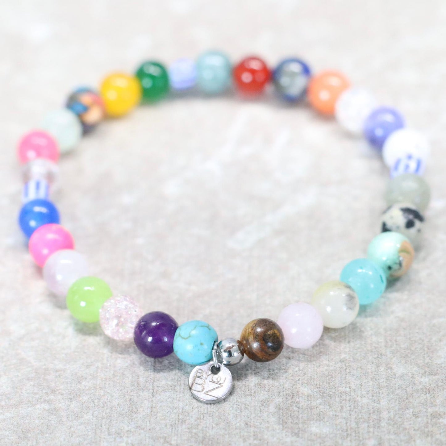 COSTA RICA PURE VIDA | Natuursteen armband mix | 6mm | Normal Fit