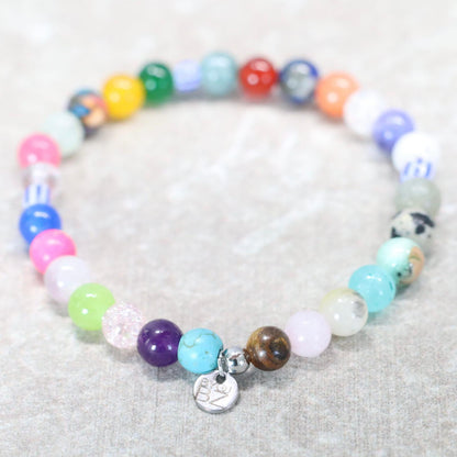 COSTA RICA PURE VIDA | Natuursteen armband mix | 6mm | Normal Fit