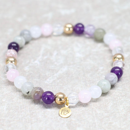 NARA PETALS | Natuursteen armband mix | 6mm | Normal Fit