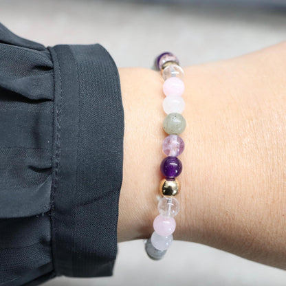 NARA PETALS | Natuursteen armband mix | 6mm | Normal Fit