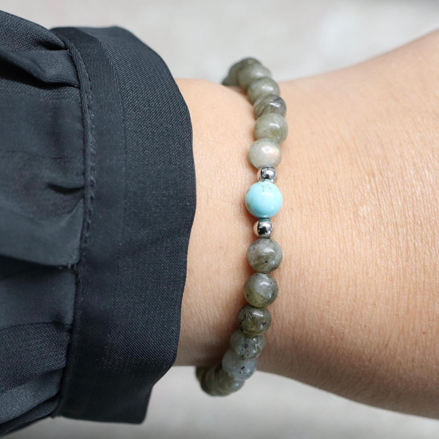MYSTIC STONE | Labradoriet armband | 6mm | Normal Fit