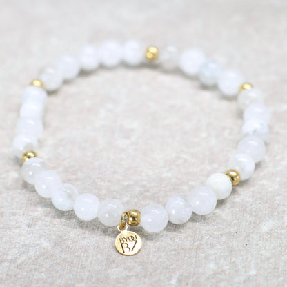 BORACAY MOON | Maansteen armband | 6mm | Normal Fit