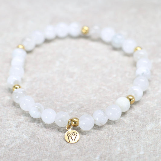 BORACAY MOON | Maansteen armband | 6mm | Normal Fit
