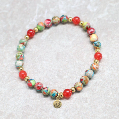 CARNAVAL CARTAGENA | Jaspis armband | 6mm | Normal Fit