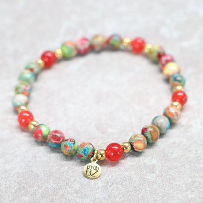 CARNAVAL CARTAGENA | Jaspis armband | 6mm | Normal Fit
