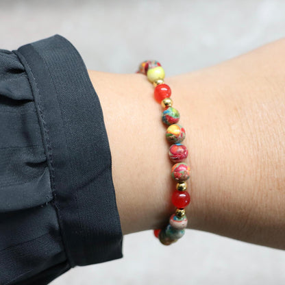 CARNAVAL CARTAGENA | Jaspis armband | 6mm | Normal Fit