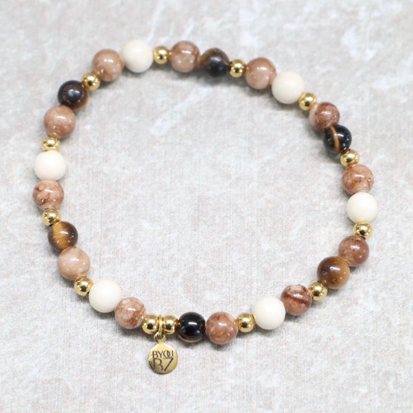 DESERT PETRA | Natuursteen armband mix | 6mm | Normal Fit