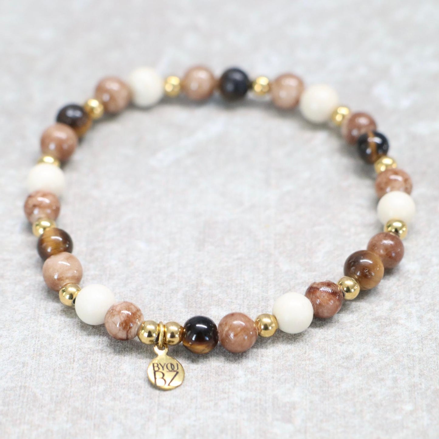 DESERT PETRA | Natuursteen armband mix | 6mm | Normal Fit