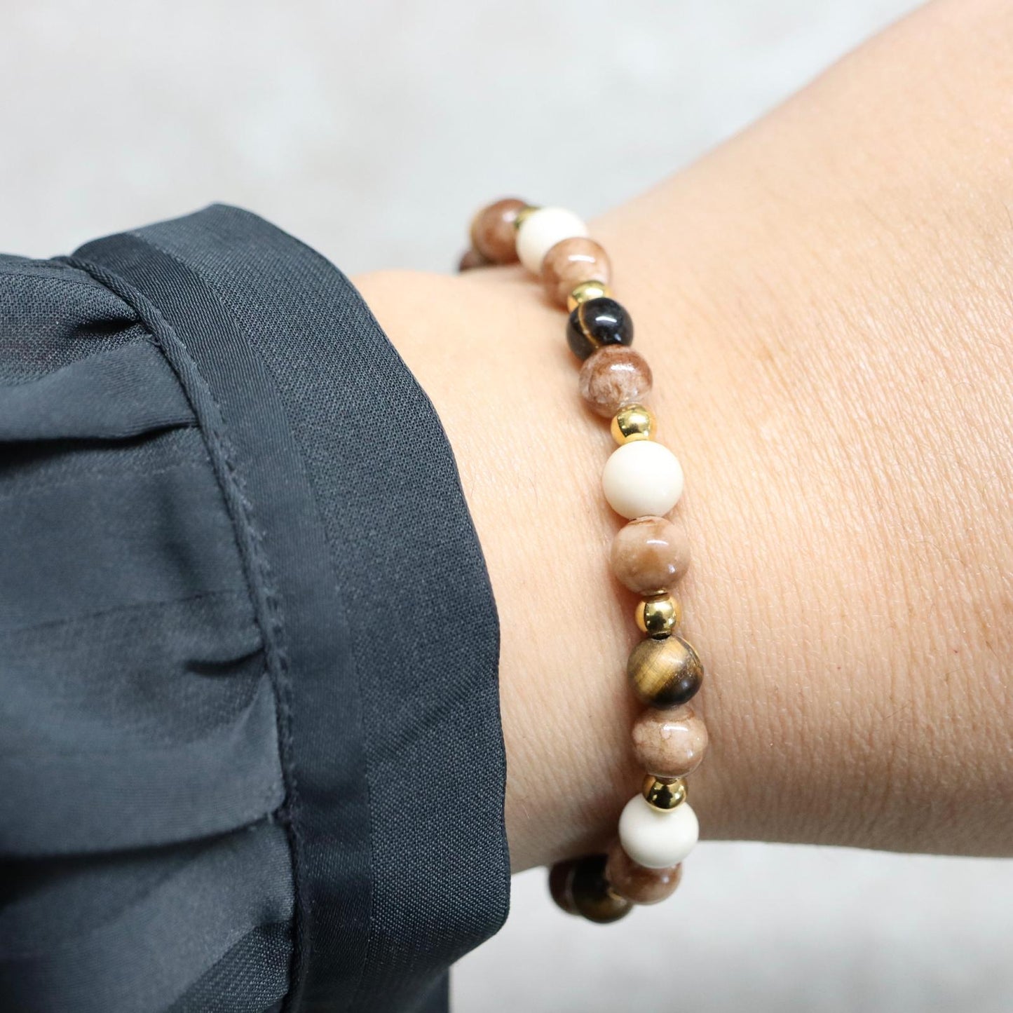 DESERT PETRA | Natuursteen armband mix | 6mm | Normal Fit