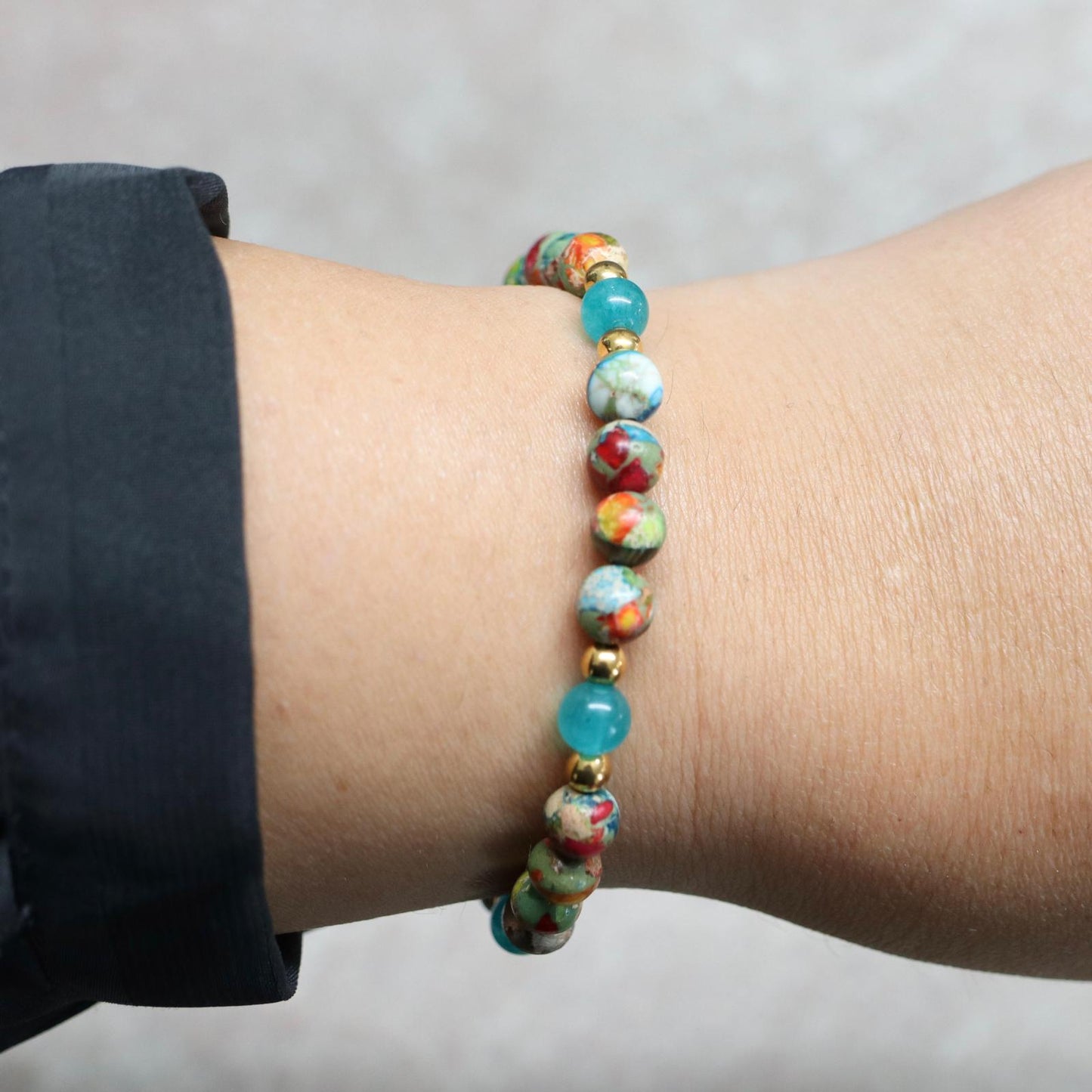 CARNAVAL CARTAGENA | Jaspis armband | 6mm | Normal Fit
