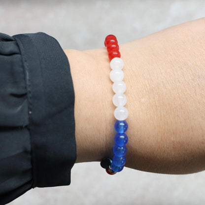 ORANJE TROTS | Natuursteen armband mix | 6mm | Normal Fit
