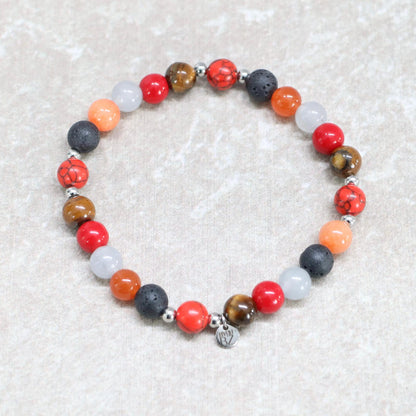 ARIZONA EMBER | Natuursteen armband mix | 8mm | Relaxed Fit