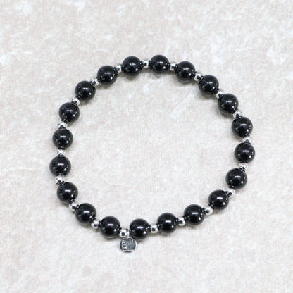 OSLO MIDNIGHT | Obsidiaan armband | 8mm | Relaxed Fit