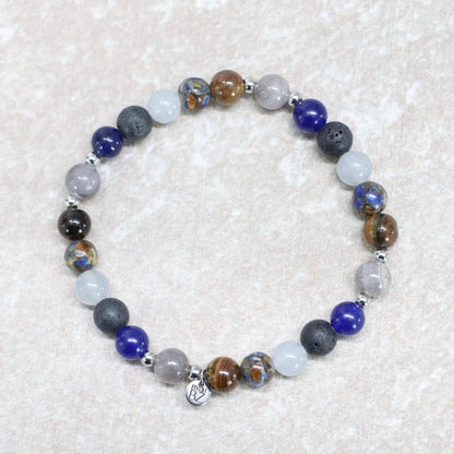 KEIKRACHT AMERSFOORT | Natuursteen armband mix | 8mm | Relaxed Fit
