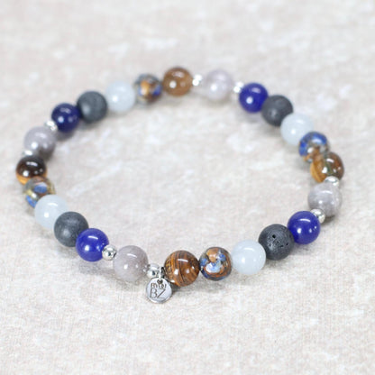 KEIKRACHT AMERSFOORT | Natuursteen armband mix | 8mm | Relaxed Fit