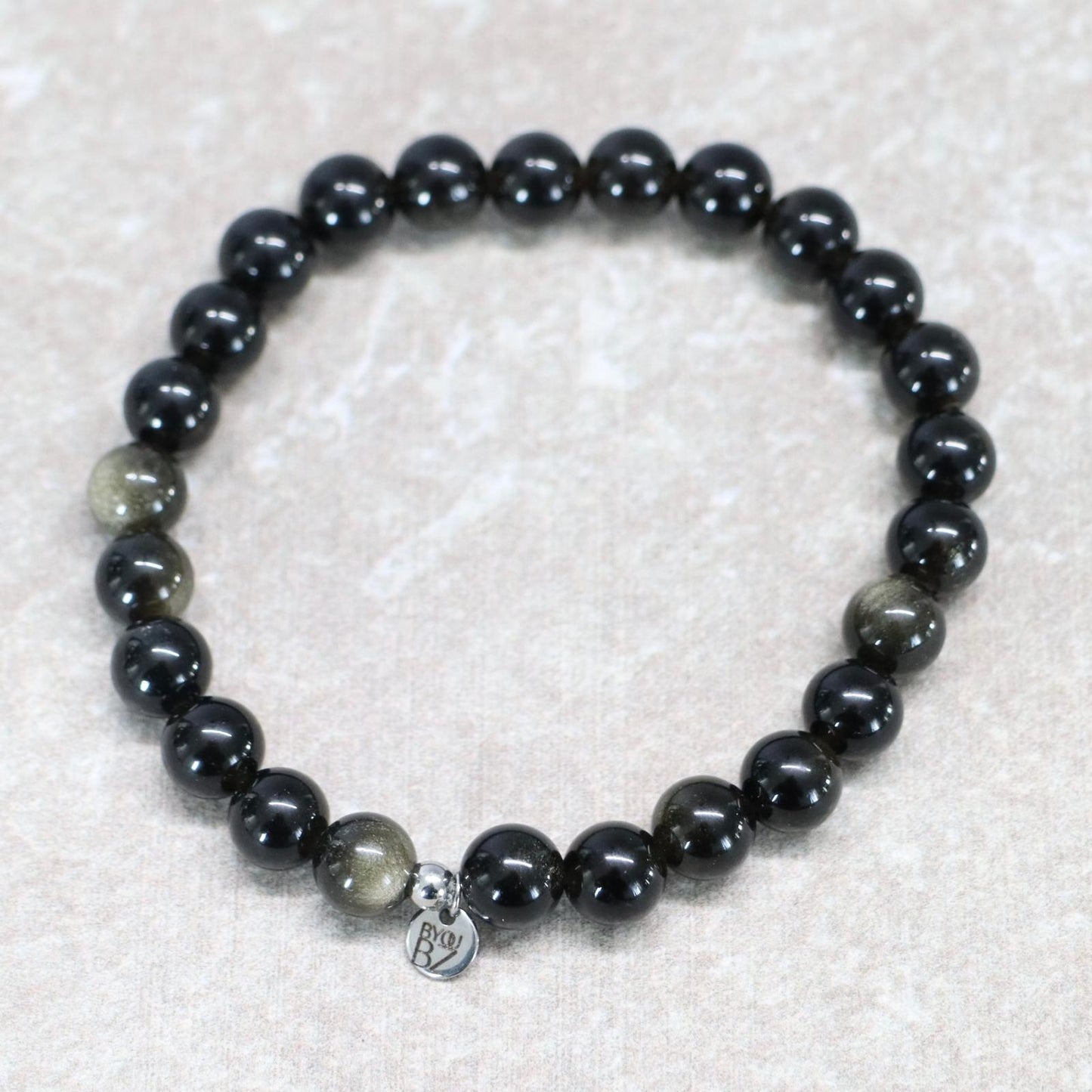 TEOTIHUACÁN SHADOWS | Obsidiaan armband | 8mm | Relaxed Fit