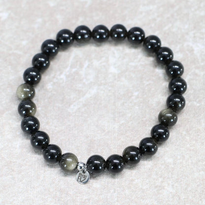 TEOTIHUACÁN SHADOWS | Obsidiaan armband | 8mm | Relaxed Fit