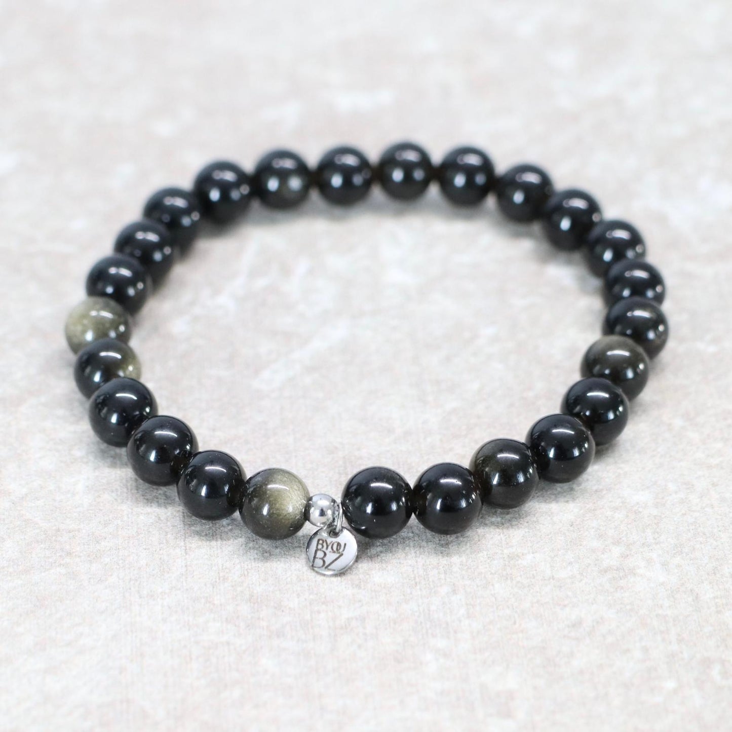 TEOTIHUACÁN SHADOWS | Obsidiaan armband | 8mm | Relaxed Fit