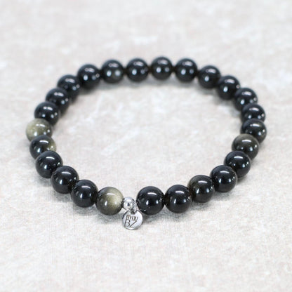 TEOTIHUACÁN SHADOWS | Obsidiaan armband | 8mm | Relaxed Fit