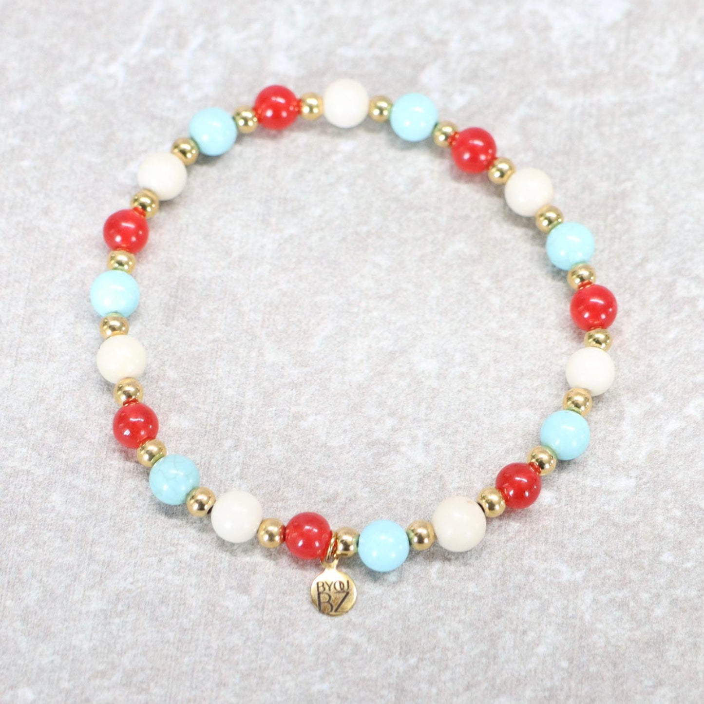 POSITANO | Natuursteen armband mix | 6 mm | Relaxed Fit