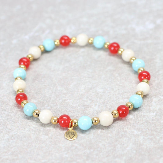 POSITANO | Natuursteen armband mix | 6 mm | Relaxed Fit
