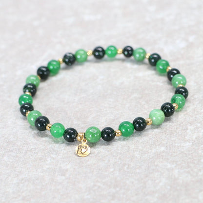 MYSTIC KERALA | Chalcedoon & zandsteen armband | 6 mm | Relaxed Fit