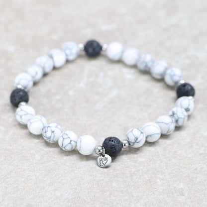 CALM COMO | Howliet en lavasteen armband | 8mm | Relaxed Fit