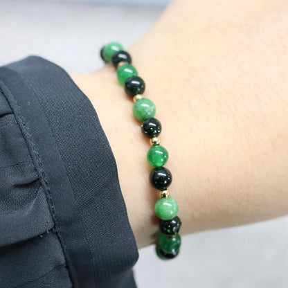 MYSTIC KERALA | Chalcedoon & zandsteen armband | 6 mm | Relaxed Fit