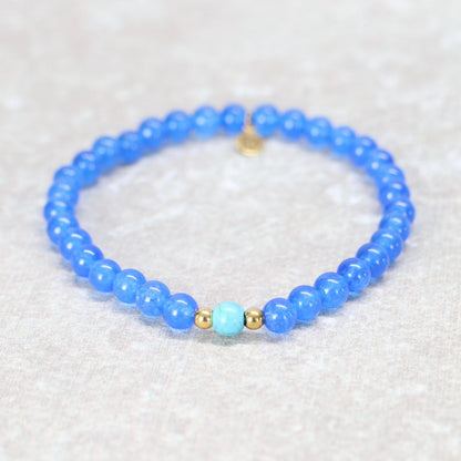 BLUE SEYCHELLES | Chalcedoon howliet armband | 6mm | Relaxed Fit