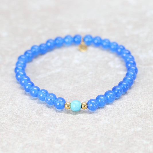 BLUE SEYCHELLES | Chalcedoon howliet armband | 6mm | Relaxed Fit