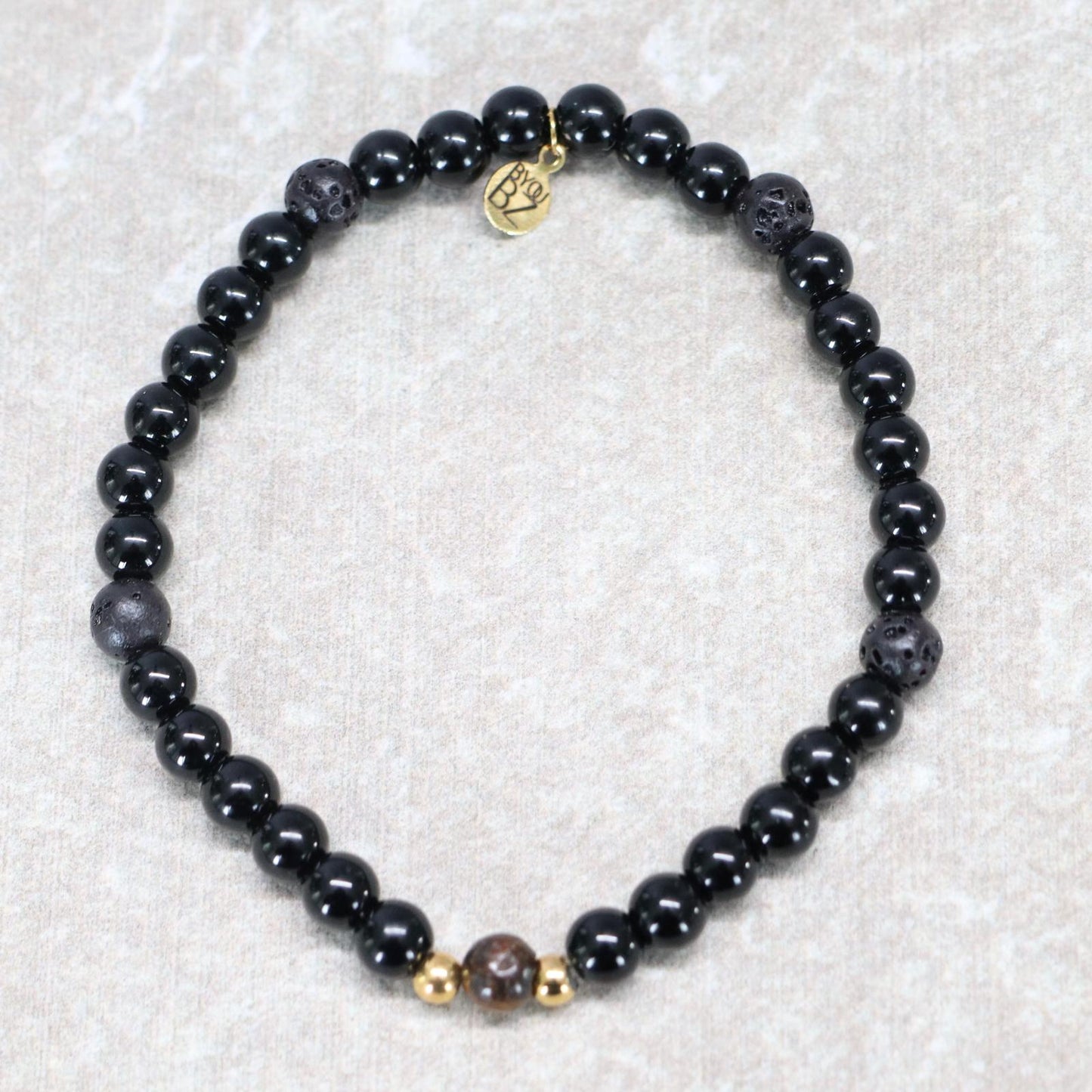 MIDNIGHT ICELAND | Natuursteen armband mix | 6mm | Relaxed Fit