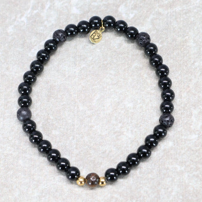 MIDNIGHT ICELAND | Natuursteen armband mix | 6mm | Relaxed Fit
