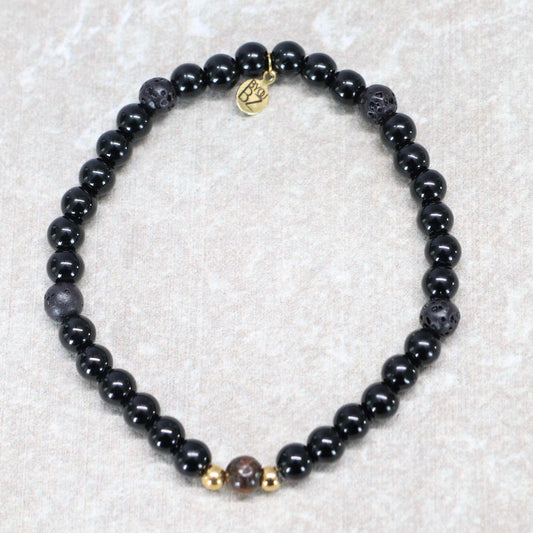 MIDNIGHT ICELAND | Natuursteen armband mix | 6mm | Relaxed Fit