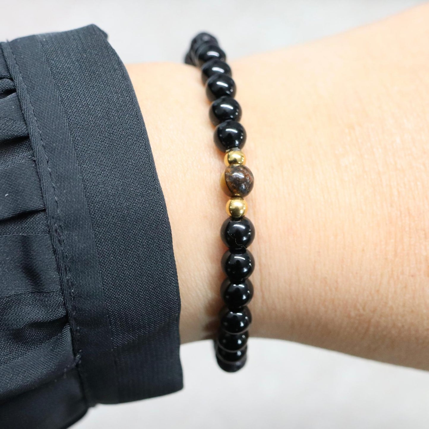 MIDNIGHT ICELAND | Natuursteen armband mix | 6mm | Relaxed Fit
